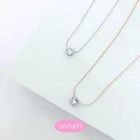 ราคา สร้อยคอเพชร สร้อยประดับเพชร cz หรูหรา จี้เพชร สร้อยออกงาน | Conari Diamond Dot ซีโอดี (1733082893423576563)