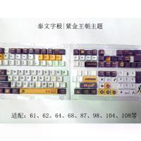 ราคา Thai-Inspired Basketball Purple-Gold Theme Keycaps Mechanical Keyboard PBT Material Full Set of Wear-Resistant Keycaps คีย์แคปเท่ๆ 、 ที่กดคีย์บอร์ด (1733341095110870241)