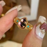 ราคา Purple Aura from the East Gourd Ring, New Style, Hollowed-out Filigree Enamel Ring, Women's Luxury Jewelry (1734006572357027104)