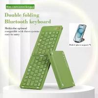 ราคา Double Folding Keyboard Mini Wireless Keyboard Foldable Dual Bluetooth Keyboard with Touchpad for Windows Android IOS iPad Phone (1733189449277342946)