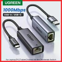 ราคา อะแดปเตอร์อีเทอร์เน็ต USB, UGREEN, การ์ดเครือข่าย USB 3.0, เข้ากันได้กับ USB RJ45 Lan, สำหรับพีซี Windows 10, Xiaomi Mi Box 3 / S, Nintendo Switch Ethernet USB (1731779137989936636)