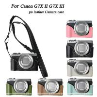 ราคา เคสหนัง PU ครึ่งตัวสำหรับกล้อง Canon G7X II G7X III G7X Mark III II (1733244990297310404)