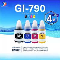 ราคา (แพ็ค4สี)หมึกน้ำพิมพ์ INK /Canon Refill/GI-790/GI790/BK/C/M/Y ใช้กับเครื่องปริ้น CANON PIXMA G1020/G2020/G3020/G3060 ขายดีประจำเดือนนี้ (1732731091997918252)