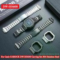 ราคา ชุดแกะสลัก DW-H5600 สำหรับนาฬิกา Casio G-SHOCK รุ่น DW-H5600, สายรัดข้อมือ/ฝาครอบเหล็กกล้าไร้สนิม 304 ลายดอกคาชิแข็ง สีเหล็กดำ (1733990901029766465)