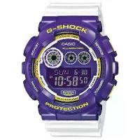 ราคา Casio G-Shock นาฬิกาข้อมือ สีม่วง สายรเซิ่น รุ่น GD-120CS-6 Limited Edition (1734441002558915736)