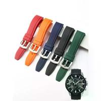 ราคา สายนาฬิกาซิลิโคน, สำหรับ Casio EFR-303L/EQB-501/EFS-S500, นุ่มสบาย, กันน้ำ, กันเหงื่อ, สายรัด, สำหรับผู้ชาย, ความกว้าง 22 มม., อุปกรณ์เสริม (1732709073720542241)