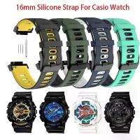 ราคา สายซิลิโคน 16 มม. สำหรับนาฬิกาข้อมือ Casio รุ่น G-SHOCK GA110/GA100/GA120/GA900/GA2100/DW-5600/GW-B5600/GW-M5610/GLS-8900 อุปกรณ์เสริมสายสปอร์ต (1734184186766788175)
