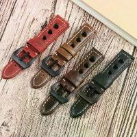 ราคา สายรัดเข็มขัดนาฬิกาหนังวัวแท้ สไตล์วินเทจ มีขนาด 20mm, 22mm และ 24mm เหมาะสำหรับสายนาฬิกา Casio สายรัดหัวเข็มขัดแฟชั่น มีสีดำ น้ำตาล และสีแดง (1732842691650881291)