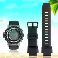 ราคา สายนาฬิกาสปอร์ตยาง, สำหรับ Casio PROTREK PRW-3500/2500/5100 PRG-260/550, สร้อยข้อมือสีดำสำรอง, สายนาฬิกาซิลิโคน 18 มม. (1732832392330249249)