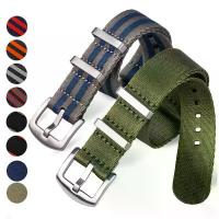 ราคา สายนาฬิกาไนลอน คุณภาพสูง เข้ากันได้กับ Casio / Seiko / Tissot / Citizen นาฬิกา สายรัด สายนาฬิกา Zulu ทอ 20 มม. และ 22 มม. (1732812846355875595)