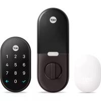 ราคา ล็อค Google Nest x Yale, สมาร์ทล็อคป้องกันการงัดแงะ, สำหรับการเข้าแบบไม่ใช้กุญแจ, ปุ่มกด Deadbolt ล็อคสำหรับประตูหน้า, ทำงานร่วมกับระบบเตือนภัยที่ปลอดภัยของรัง, หนังนิ่มสีดำ (1730144143747353226)