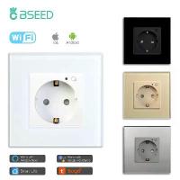 ราคา ปลั๊กไฟติดผนัง BSEED EU ปลั๊กอัจฉริยะ Tuya ปลั๊กไฟ Wifi ตรวจสอบพลังงาน ควบคุมด้วยเสียง Google Smart Life และ Alexa แผงกระจก (1734092753131439978)