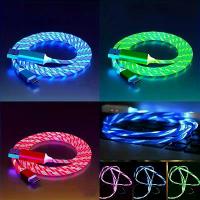 ราคา 3 Charging Cables with LED Lights Multi-Color LED Streamlines, Universal Luminous and Strong Copper, USB A to Type C Data Cable, for USB C for Samsung Galaxy S21 S20 S10 S10 S9 S (1733639278270776710)