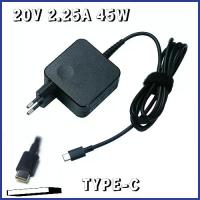ราคา อะแดปเตอร์ชาร์จคอมพิวเตอร์แล็ปท็อป USB C, 20V 2.25A 45W, เหมาะสำหรับ Lenovo C330, S330, C340, S340, 100ET, 480S, T580S, E480, ที่ชาร์จพลังงาน (1732479320406262902)