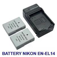 ราคา (Set 2+1) ENEL14 \\ EN-EL14 \\ ENEL14a Battery and Charger For Nikon D3200,D3300,D3400,D3500,D5300,D5500,D5600,P7700,P7800 (1734351904116344195)