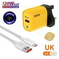 ราคา Original 120w Fast Charger 6A QC5.0 Fast Charging Adapter With Cable Support Quick Charge For Ip Samsung Huawei Oppo Vivo Xiaomi Realme Infinix (1734389561736005363)