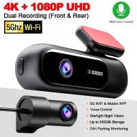 ราคา EcoDrive Gear dash cam Dual Lens Mini CAR DVR 24H Parking Night Vision wifi 4k front and rear dashcam Vehicle black box car camera way (1733418989371557079)