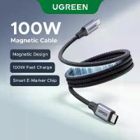 ราคา คะแนนรีวิว 5 ดาว Ugreen 100W Magnetic Self-Wrapping Usb-C Cable Tangle-Free Fast Charging Data Sync for iPhone 17 16 Pro Max iPad Pro Samsung S25 Ultra Model: 55517ผลิตภัณฑ์ 5 ดาว (1734383147528652242