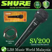 ราคา Shure SV200 Dynamic Vocal Microphone with XLR to 6.3mm Inch Microphone Cable (SV 200) (1733950392679106541)