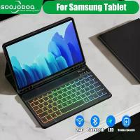 ราคา GOOJODOQ Tablet Case For Samsung Galaxy Tab A8 A9+ Case Keyboard For Samsung Tab Case Rainbow Bluetooth Keyboard (1734406479127283339)