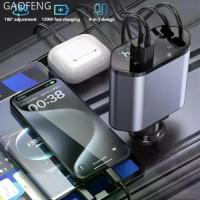 ราคา GAOFENG 4 IN 1 120W USB C Car Charger Fast Charge for Cars Fast Charge Power Adapter G9Q3 (1733020488819639357)