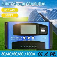 ราคา [TK ขายร้อน] NEWSolar Charge Controller 12V/24V MPPT โซล่าชาร์เจอร์ 30A/40A/50A/60/100A Solar Panel Charger Controller (1733114689781728910)