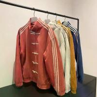 ราคา 2026 New Trendy Men's Jacket with Stand Collar and Button Closure, Loose Fit, Pocketed Coat, Spring and Autumn Style, Casual and Versatile Design (1733749098634839955)