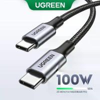 ราคา สายชาร์จเร็ว UGREEN 5A 100W E-Marker USB 2.0 Type C to Type C 87W 61W สำหรับ iPhone 17 16 15 pro max SAMSUNG S25 S24 Ultra S23 S22 20V5A ปลั๊กชุบนิกเกิลสำหรับ MacBook iPad Pro SA (1733562717321004924)