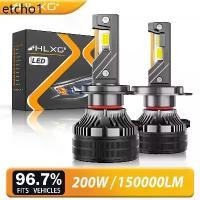 ราคา Hlxg 2PCS ไฟหน้ารถ Canbus H7 H4 H11 หลอดไฟ LED Canbus H1 H8 H9 9005 HB3 9006 HB4 9012 HIR2 Turbo โคมไฟ 6000K รถ (1734259361472743063)