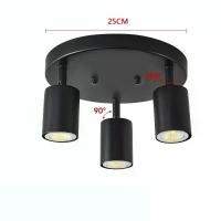 ราคา โคมไฟ LED แบบติดพื้นผิว โคมไฟเพดานสามหัว โคมไฟเพดานห้าหัว รูปทรงกลม ทางเดิน ผนังตกแต่ง ไม่ต้องเจาะผนัง ห้องนั่งเล่น ไม่มีโคมไฟหลัก (1734083444411041215)