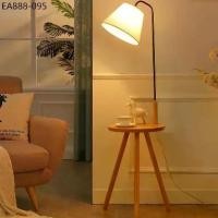 ราคา โคมไฟตั้งพื้น พร้อมโต๊ะวางไม้ แถมหลอดไฟ LEDสามสี โคมไฟIKEA (1733858073525389000)