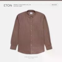 ราคา TWENTYSECOND เสื้อเชิ้ตแขนยาว ปกคอจีน รุ่น Eton Wrinkle Free Band Collar Oxford Shirt - น้ำตาล / Brown COD (1734266922483287700)