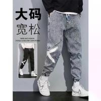 ราคา 2026 Men's Pants 2026 New Plus Size Autumn Winter Casual Jeans Men's Large Size Loose Jogger Cargo Pants (1734009864777271141)