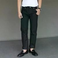 ราคา Golden Zebra Jeans กางเกงยีนส์ชายผ้าไม่ยืดซุปเปอร์แบล็คขากระบอก ขาย (1731772947220956275)