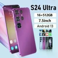 ราคา (ใหม่) S24 mobile phone 5G 7.5hd+2 SIM 16+512GB 36+58MP 4G smartphone phone cheap Android 12.0 (1733107496924054986)