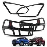ราคา ♔ครอบไฟหน้า+ครอบไฟท้าย โลโก้แดง รุ่น 2/4 ประตู สีดำด้าน สำหรับ Isuzu D-Max 1.9 Blue Power 4x2 4x4 Facelift ปี 2016-2018✫ (1733814291959153692)