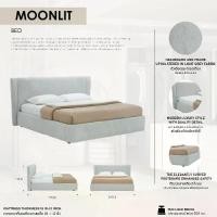 ราคา INDEX LIVING MALL เตียงนอน รุ่นมูนลิท ขนาด 6 ฟุต - สีเทาอ่อน (1733492913699980344)