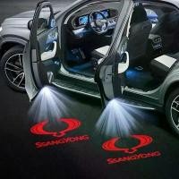 ราคา ไฟ LED ไร้สายสำหรับประตูรถยนต์ 2 ชิ้น สำหรับ Ssangyong Korando Musso Sports Rexton พร้อมโปรเจคเตอร์เลเซอร์ฉายเงา Ghost Shadow (1734383702561163166)