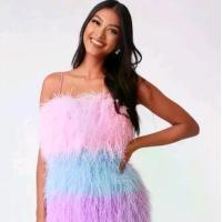ราคา ชุดเดรสขนนก ชุดเดรส3สีในชุดเดียว เดรสทรงตรง เสื้อผ้าสตรี ส่งจากไทย (1732593765602657658)