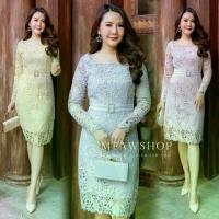 ราคา #771 ชุดเดรลลูกไม้ แขนยาว ลุคสุดหรู ทรงสวยมาก M-4XL ชุดเดรส ชุดออกงาน ชุดไปงาน ชุดสาวอวบ เดรสสั้น ชุดทำงาน งานป้าย AMOR (1734192356842047077)