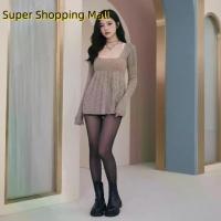 ราคา เสื้อถักสายเดี่ยวผู้หญิง แขนยาว คอเหลี่ยม สีพื้น ทรงหลวม เสื้อยืด เสื้อกันหนาว (1733830440992277709)