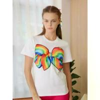 ราคา iCONiC SUPER BOW SPONGE T-SHIRT #20137X เสื้อยืด ปักฟองน้ำ ลาย โบว์ สีรุ้ง (1730999195423901856)