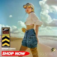 ราคา SG048 กางเกงยีนส์ ขาสั้นผู้หญิง เอลสูง ผ้ายีนส์ฟอก (Gasoline & Garage) ปั๊มน้ำมันแก๊สโซลีน (SG) (1734177001045460840)