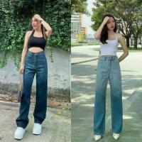 ราคา SR083 กางเกงยีนส์SARAN กระบอกทูโทน (1734126319882044709)