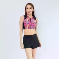 ราคา ชุดว่ายน้ำผู้หญิงเสื้อกล้ามแขนกุด +กางเกงขาสั้น 1 ส่วน | SBS SWIMWEAR S-2708 (1734156430405371590)