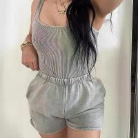 ราคา ชุดจั๊มสูทแฟชั่นสตรี BKLD สันทนาการ สีทึบ เหมาะสำหรับวันหยุดและบ้าน แขนกุดเซ็กซี่ เสื้อชั้นใน ชุดรอมเปอร์ กางเกงขาสั้น ชุดวอร์ม สไตล์ Y2k (1731291245128550102)