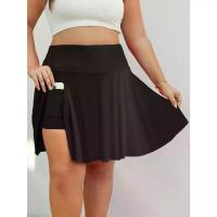 ราคา กางเกงขาสั้น ทรงเอ พลัสไซส์ สีพื้น ผ้ายืด ดีไซน์ขาบานเรียบหรู มีกระเป๋า เหมาะสำหรับฤดูใบไม้ผลิและฤดูร้อน แฟชั่นประจำวัน สไตล์ลำลอง กางเกงขาบาน ผ้าดี (1732199052606277388)