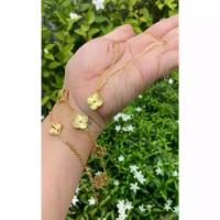 ราคา สร้อยคอ-มือดอกไม้นำโชคเนื้อนอกทองเนื้อในทองเนื้อทองสวยงานคัดเ (1734284847378433064)