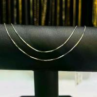 ราคา สร้อยคอ18K ดีไซน์กล่องเล็ก ยาว 18 นิ้ว ทองขาว (1733974766872003974)