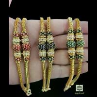 ราคา สร้อยคอ สี่เสาคั่นเม็ดสับปะรดลงยา น้ำหนัก 3 บาท (1729661317172398186)